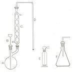 Device for distillation of cyanides with flask 500 ml