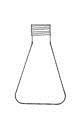Pyrex/Duran glass erlenmeyer flask, ml 10, screw neck SVL 15