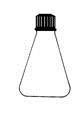 Pyrex/Duran glass erlenmeyer flask, ml 10, screw cap SVL 15