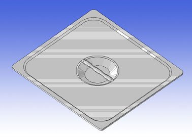Stainless steel lid with concentric rings for mod. M405-BO/BOD