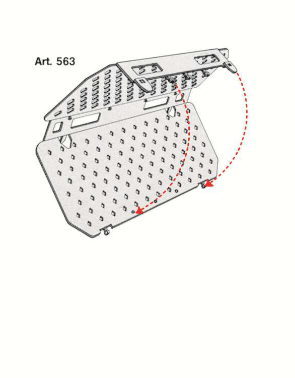 Porta microprovette ø10,8/7,7 mm rosso - 100 posti - immagine 2
