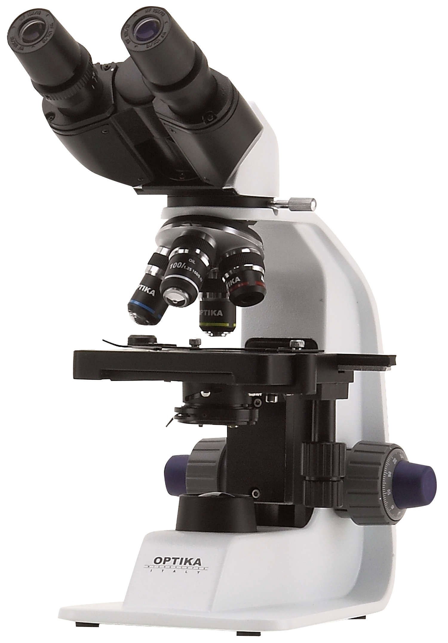 Binocular microscope, 1000x, double layer stage
