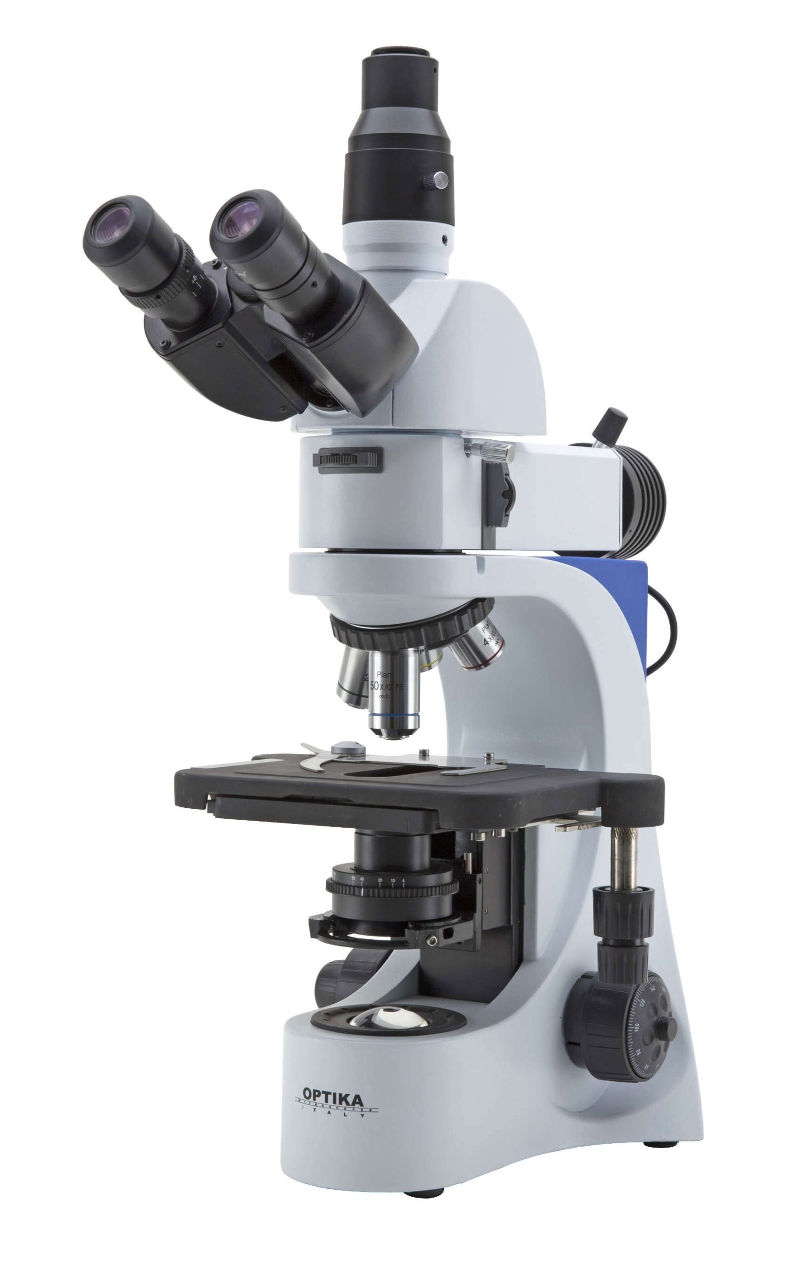 Trinocular microscope, metallurgical, IOS objectives