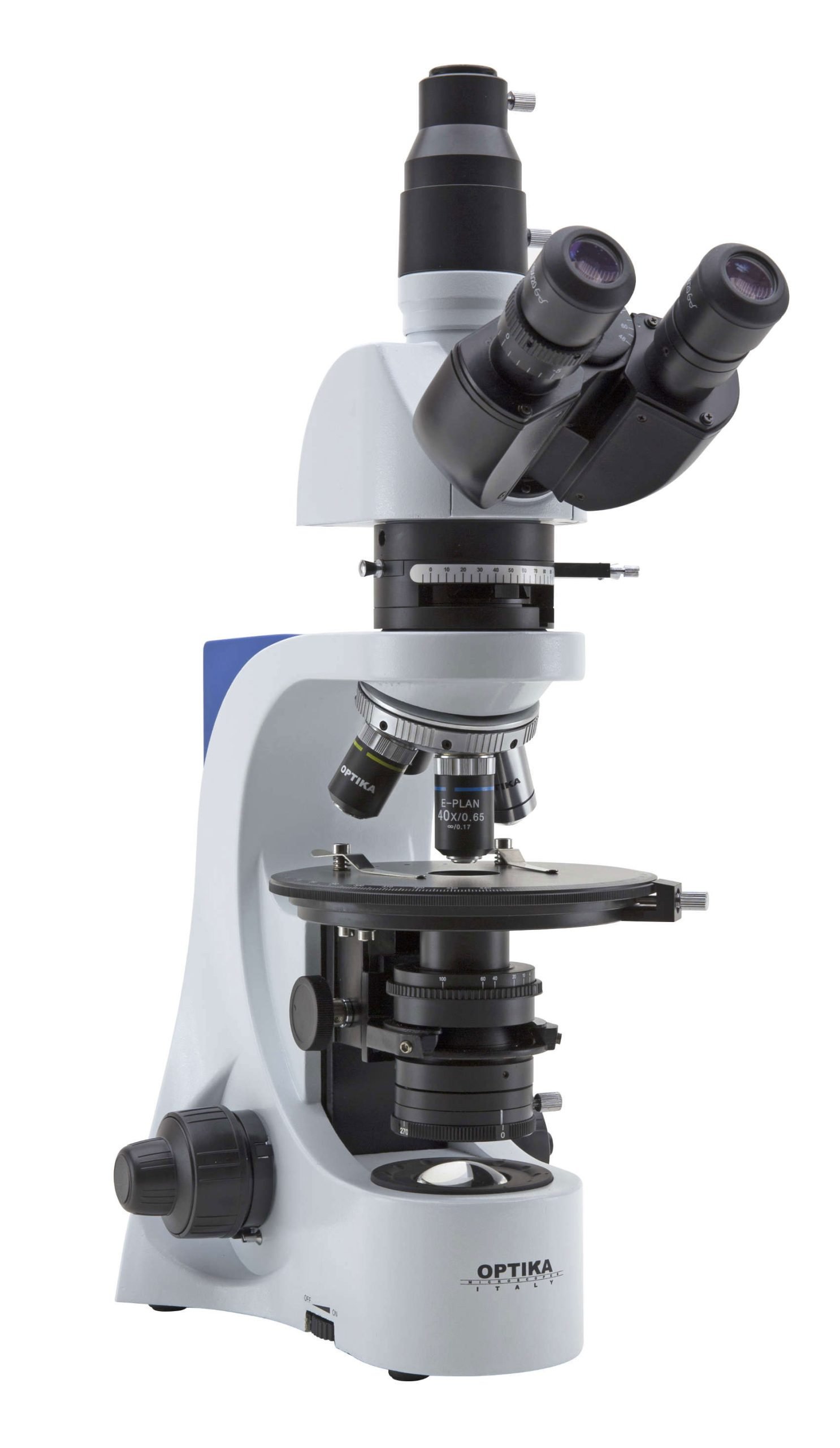 Trinocular microscope, polarizing, IOS objectives