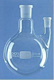 Pyrex/Duran glass flask, ml 2000, centr. NS 29/32, lat.paral. NS 14/23