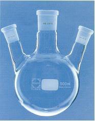 Pyrex/Duran glass flask, ml 250, centr.29/32, 2 lat. angled 14/23