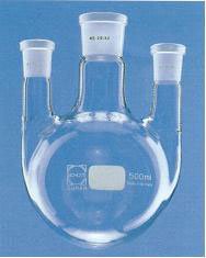 Pyrex/Duran glass flask, ml 6000, centr.29/32, 2 lat. parallel 29/32