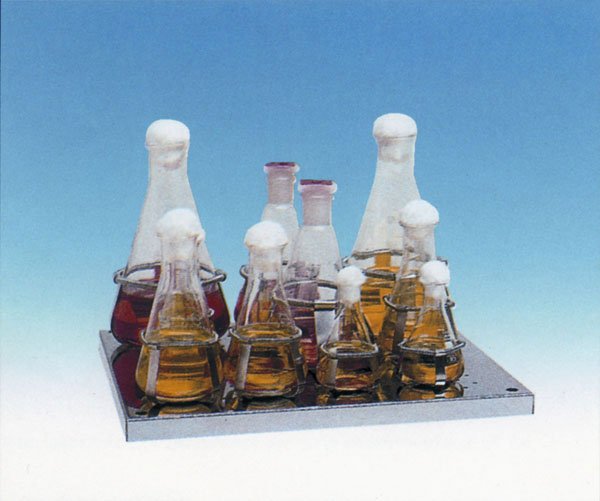 Stainless steel tray for flasks and bottles ml.250, 8 holes