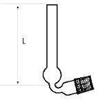 Tubi per coluro di calcio, con bolla e cono NS 29/32, lunghezza 200mm