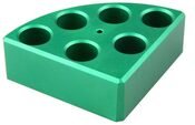 Accessori per agitatori magnetici - Blocco porta provette VERDE 6 posti provette 8ml Ø 17,8 mm