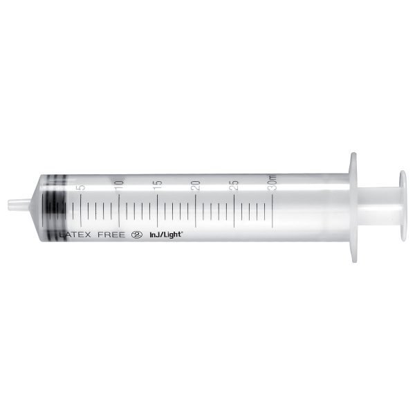 Siringhe monouso sterile inj/light® 3 parti 60 ml attacco luer eccentrico - Confezione da 25 pezzi