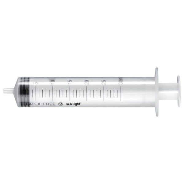 Siringhe monouso sterile inj/light® 3 parti 5 ml attacco luer eccentrico - Confezione da 100 pezzi