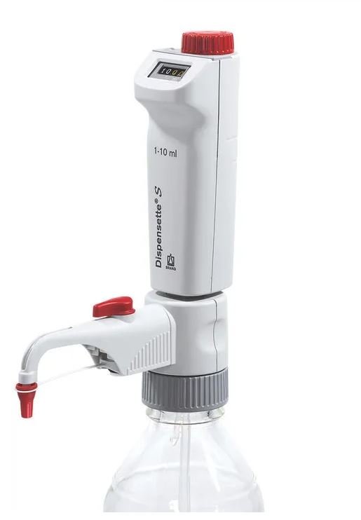 Dosatori per bottiglie Dispensette ® S, digitale, DE-M senza valvola di riciclo - da 0,5 ml a 5 ml adatto per dispensare solventi, acidi, soluzioni alcaline o saline