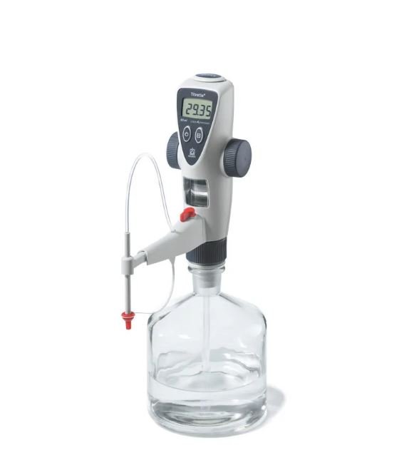 Burette per bottiglia Titrette ® - 25 ml adatto per dispensare solventi, acidi, soluzioni alcaline o saline